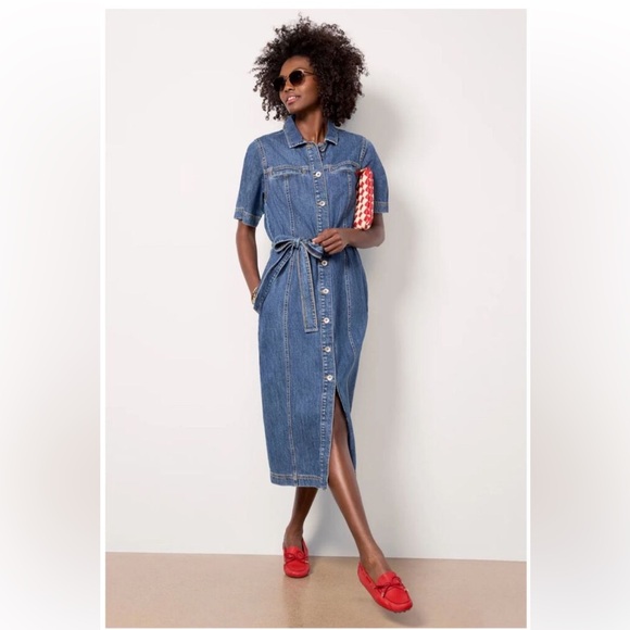 Sanctuary Dresses & Skirts - Anthropologie Sanctuary Contemporary Denim Button-Down Midi Dress NWT size XS